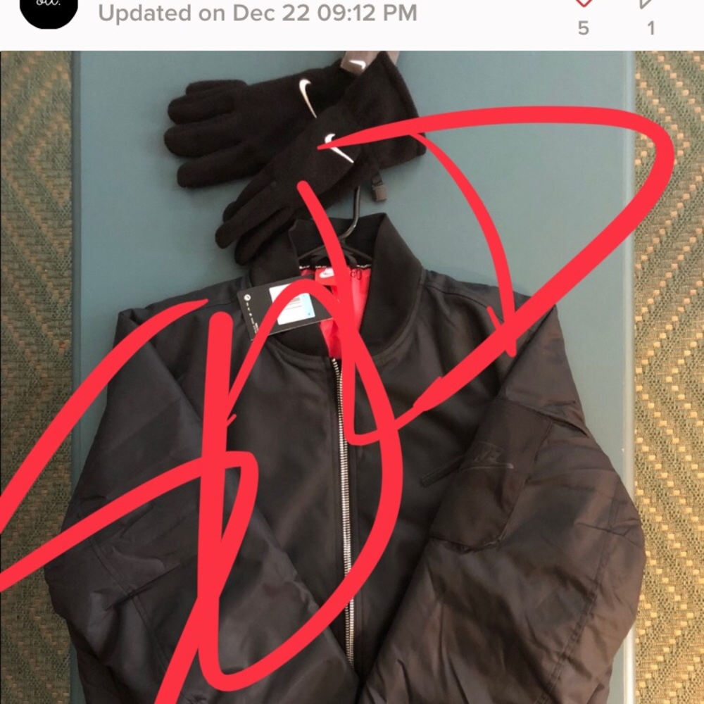 NIKE Air Max Convertable Bomber Jacket - SZ MED